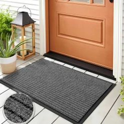 Tapis de Porte Paillasson d'entrée Dura Gris 100 x 120 cm
