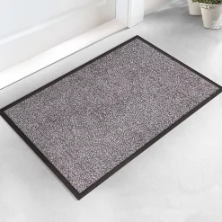 Tapis de Porte Paillasson d'entrée Rhine Gris 90 x 150 cm