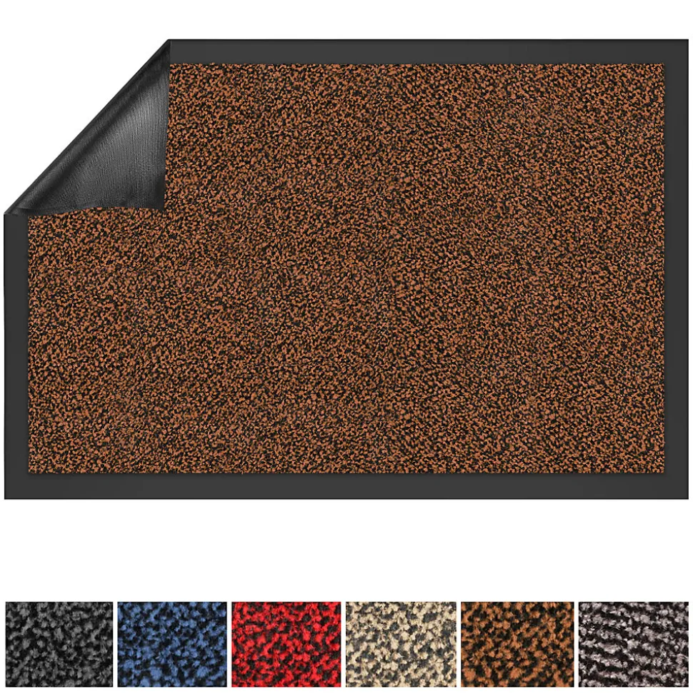 Tapis de Porte Paillasson d'entrée SKY terre-Noir 40 x 60 cm