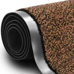 Tapis de Porte Paillasson d'entrée SKY terre-Noir 40 x 60 cm