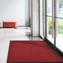 Tapis de Porte Paillasson d'entrée SKY Performa, Rouge 90 x 150 cm