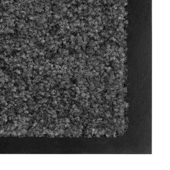 Tapis de Porte Paillasson d'entrée Use&Wash Gris anthracite 90 x 120 cm - Floordirekt
