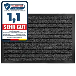 Tapis de Porte Paillasson d'entrée Dura Anthracite 100 x 150 cm