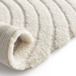 Tapis de salon en relief - Circle - Courbe crème - 200 x 290 cm