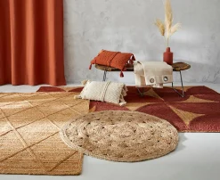 Tapis de salon rond en jute Structure ø90 cm