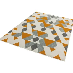 Tapis de salon tissé plat WESSON PYRAMIDE
