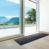 Tapis d'entrée absorbant antidérapant uni noir L.150 x l.90cm Sweetsol