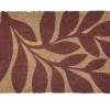 Tapis d'entrée absorbant fibres de coco feuillage terracotta L.40 x l.60 cm
