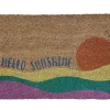 Tapis d'entrée antidérapant en fibre de coco " Hello Sunshine " multicouleurs L.60 x l.40cm
