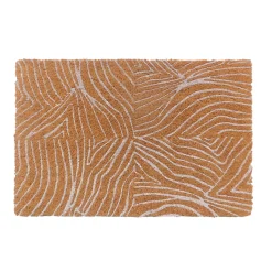 Tapis d'entrée antidérapant en fibre de coco imprimé ethnique L.60 x l.40cm Ornami