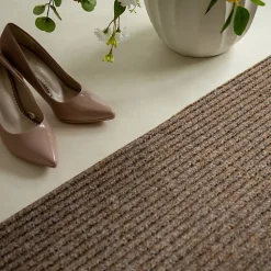 Tapis d'entrée côtelé antisalissures & antidérapant - 1er prix - Beige - Rouleau de 1m x 25m