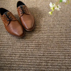 Tapis d'entrée côtelé antisalissures & antidérapant - 1er prix - Beige - Rouleau de 1m x 1m