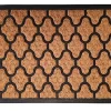Tapis d'entrée grattoir en caoutchouc et fibre de coco noir et écru L.60 x 40cm