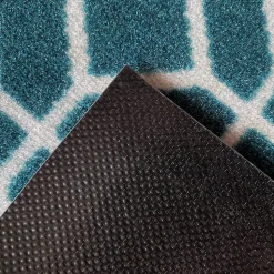 Tapis d'entrée polypropylène Boykins GoodHome motif vert L.45 x l.75 cm
