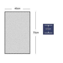 Tapis d'entrée polypropylène Boykins GoodHome gris L.45 x l.75 cm