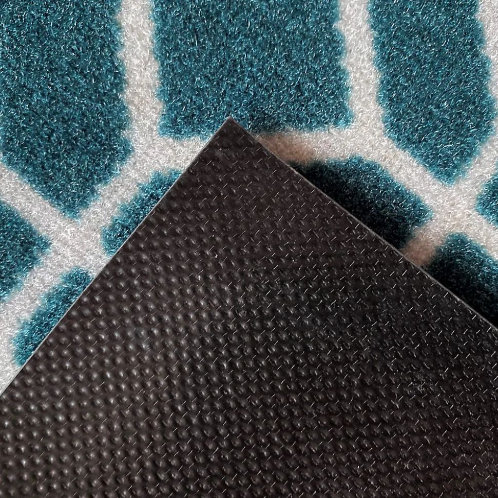 Tapis d'entrée polypropylène Boykins GoodHome motif vert L.60 x l.90 cm