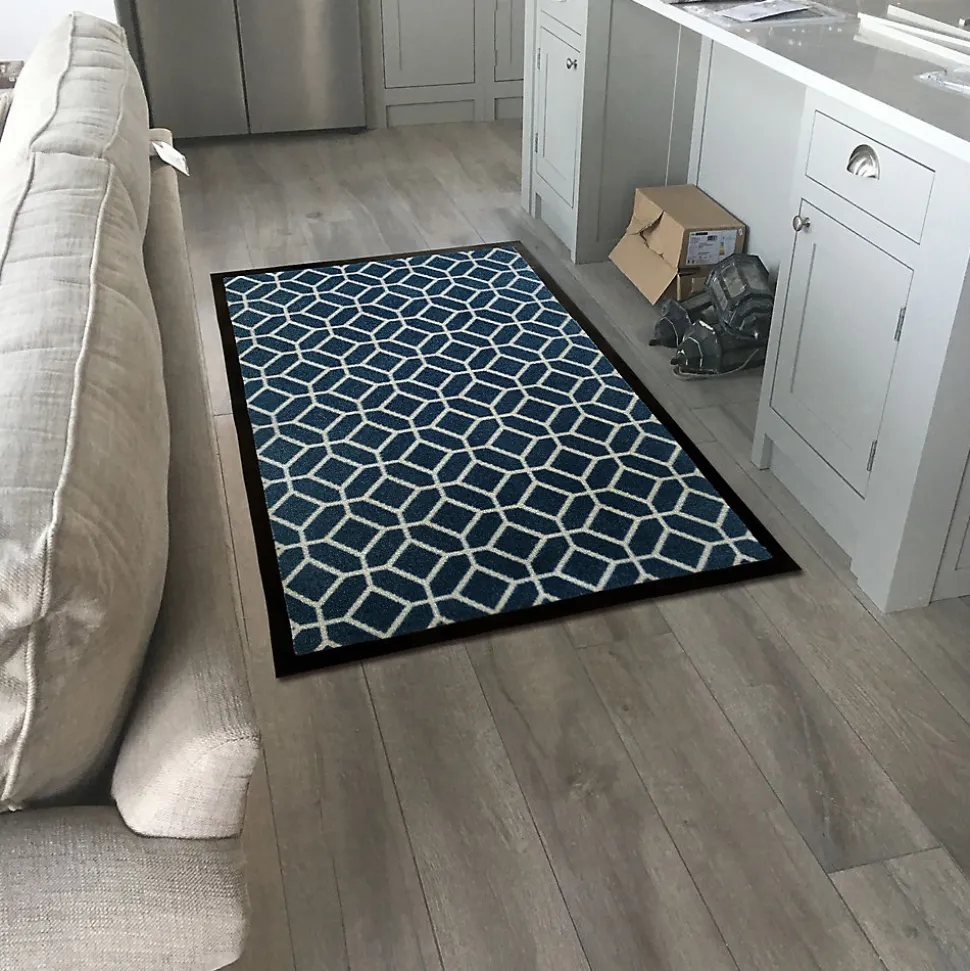 Tapis d'entrée polypropylène Boykins GoodHome motif vert L.60 x l.90 cm