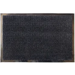 Tapis d'entrée polypropylène Boykins GoodHome gris foncé L.60 x l.90 cm