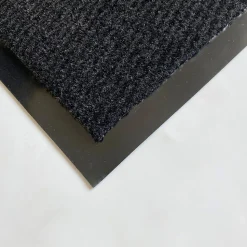 Tapis d'entrée polypropylène Boykins GoodHome gris foncé L.60 x l.90 cm