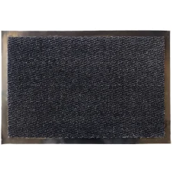 Tapis d'entrée polypropylène Boykins GoodHome gris foncé L.60 x l.40 cm