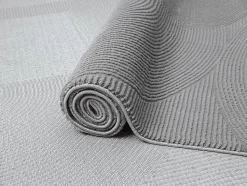 Tapis design salon Moderne Art Curve Durable, Gris, 80 x 150 cm - LIMA