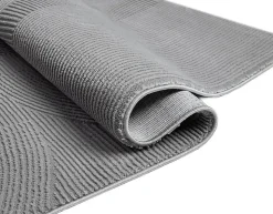Tapis design salon Moderne Art Curve Durable, Gris, 80 x 150 cm - LIMA