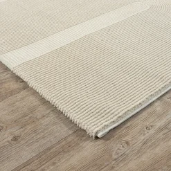 Tapis design salon Moderne Art Curve Durable, Beige clair, 80 x 150 cm - LIMA