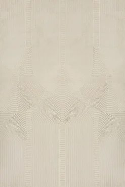 Tapis design salon Moderne Art Curve Durable, Beige clair, 200 x 290 cm - LIMA