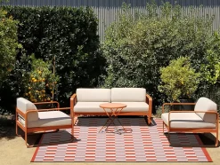 Tapis d'extérieur Capu géométrique orange l.160 x L.230 cm