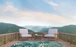 Tapis d'extérieur Capu palm vert l.160 x L.230 cm