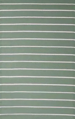 Tapis d'extérieur tissé à rayures vert et blanc L.170 x l.120 Dylrev