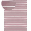 Tapis d'extérieur tissé à rayures rose et blanc L.170 x l.120 Dylrev