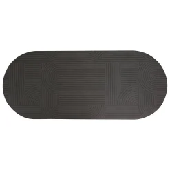 Tapis diatomite anti-dérapant L120cm oval - Noir- 5five