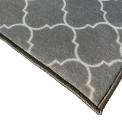 Tapis d'intérieur absorbant imprimé géométrique gris L.90 x l.60 x ep.0,5 cm, GoodHome Bromberg