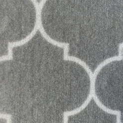 Tapis d'intérieur absorbant imprimé géométrique gris L.90 x l.60 x ep.0,5 cm, GoodHome Bromberg