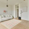 Tapis d’intérieur décoratif motifs quadrillé rose et vert 230x160 cm Balta