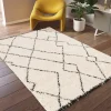 Tapis d’intérieur décoratif style berbère noir et blanc 230x160 cm Balta