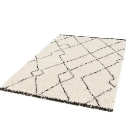 Tapis d’intérieur décoratif style berbère noir et blanc 230x160 cm Balta