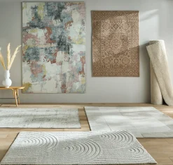 Tapis d'intérieur effet Trashwall aux tons beiges L.230 x l.160 cm, Balta