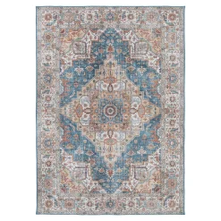 Tapis Dorsey GoodHome l. 120cm x L. 170cm bleu