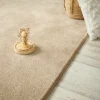 Tapis doux - Hypnose beige nude - Galon tabac - 80 x 150 cm