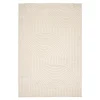 Tapis effet 3D arche Wapiti GoodHome poils longs L.120 x L.170cm blanc