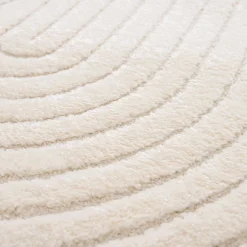 Tapis effet 3D arche Wapiti GoodHome poils longs L.160 x L.230cm blanc