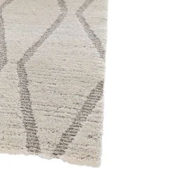 Tapis effet 3D tissé Wapiti blanc et gris poils longs L.160 x L.230cm GoodHome