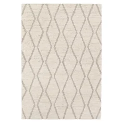 Tapis effet 3D tissé Wapiti blanc et gris poils longs L.160 x L.230cm GoodHome