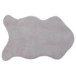 Tapis effet fourrure Atmosphera gris L.90 x l.60cm