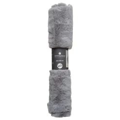 Tapis effet fourrure Atmosphera gris L.90 x l.60cm