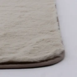 Tapis effet fourrure ultra doux beige L.90 x l.60cm Ornami