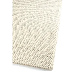 Tapis effet galet tissé GoodHome l. 120cm x L. 170cm blanc cassé crème