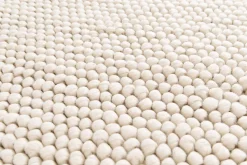 Tapis effet galet tissé GoodHome l. 120cm x L. 170cm blanc cassé crème